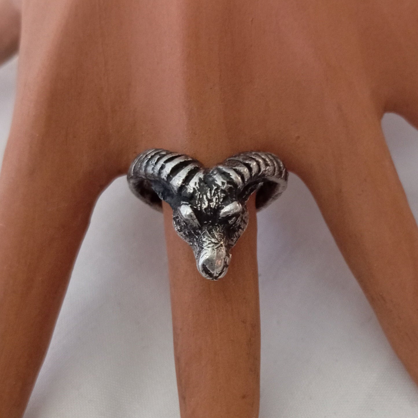 Anillo de cabra en plata