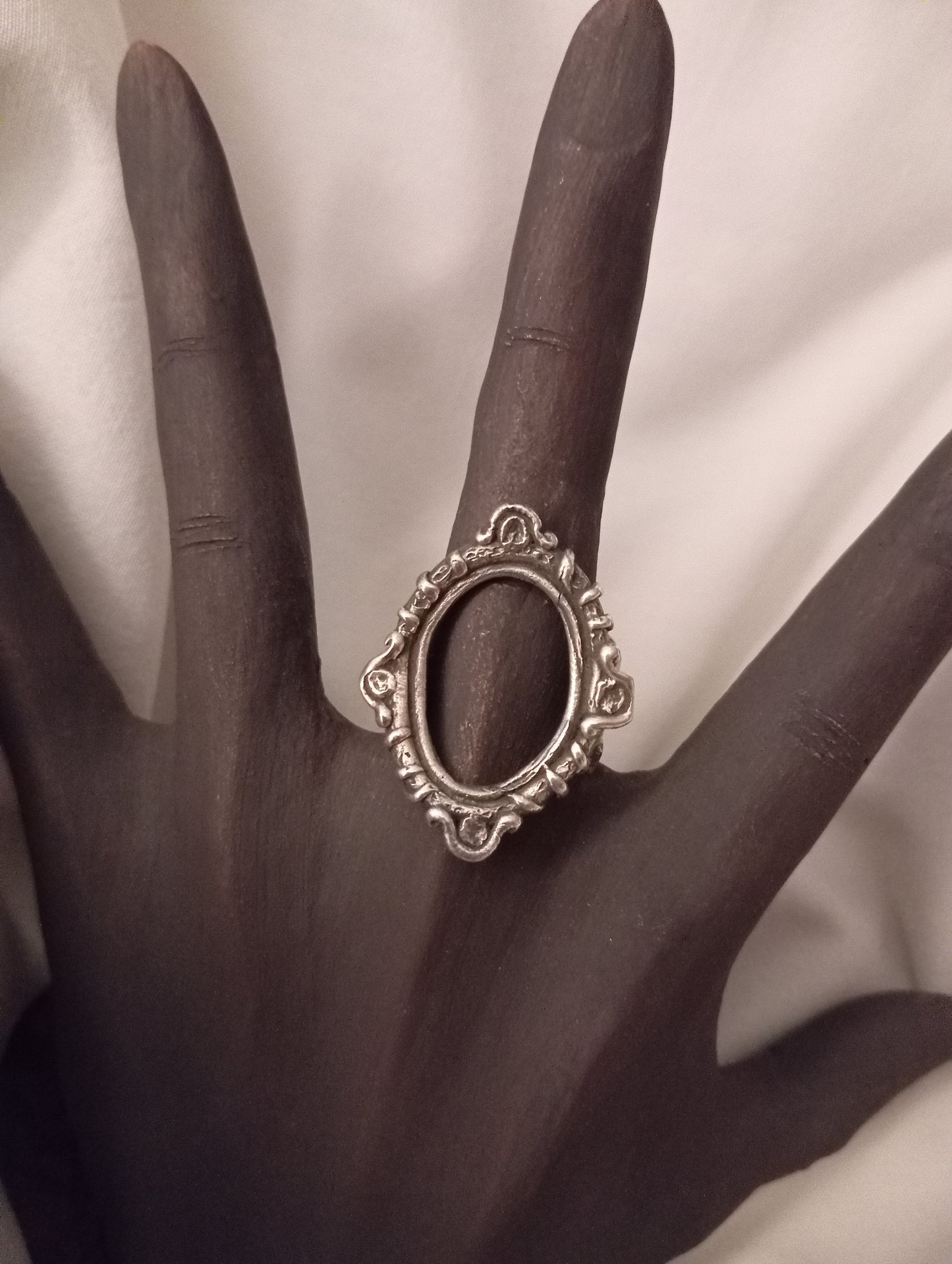 Anillo marco en plata  Pieza única