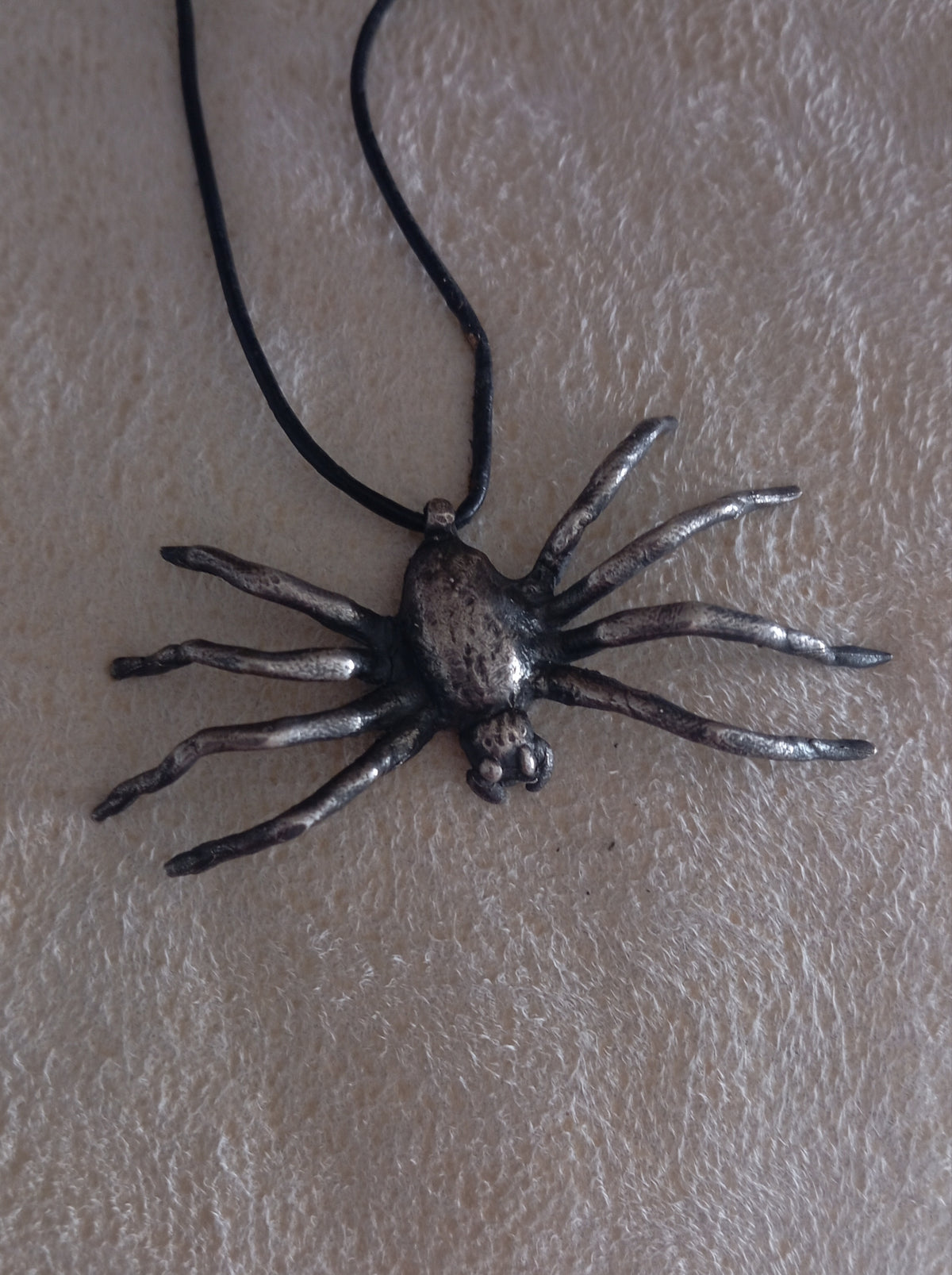 Colgante araña grande plata