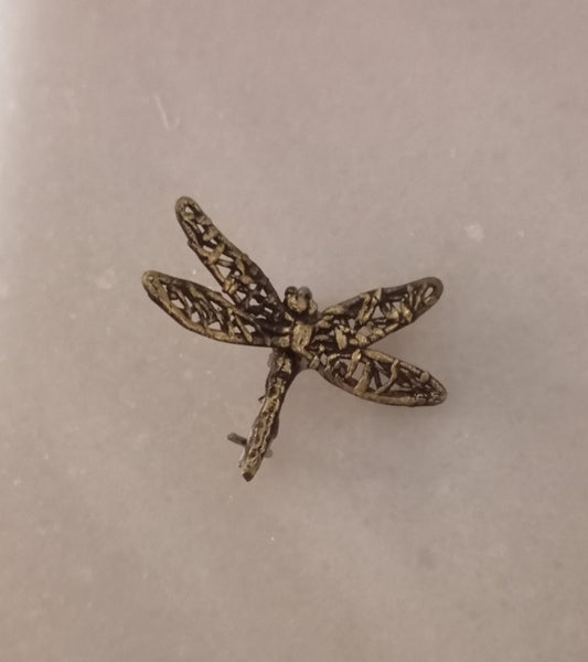 Broche libélula pequeña en bronce